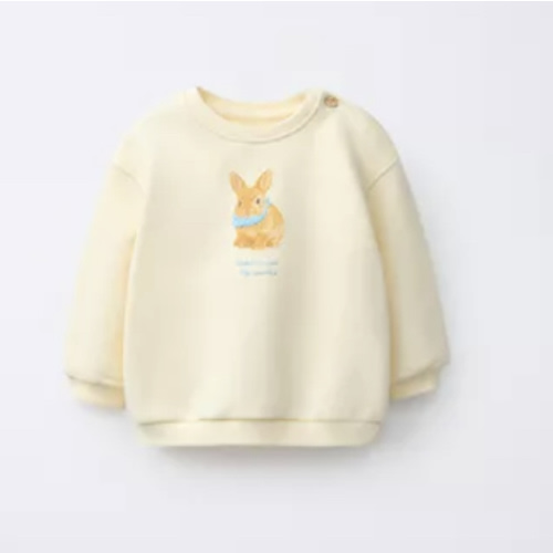 EMBROIDERED BUNNY SWEATSHIRT - Light yellow | ZARA United States