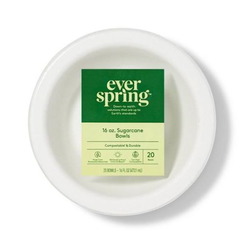 Disposable Bowl - White - 16oz/20ct - Everspring™