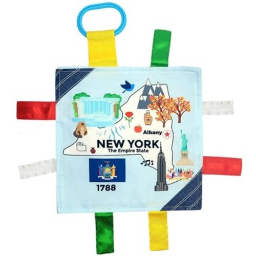 Baby Jack The Learning Lovey New York State Baby Tag Crinkle Square Toy That Teaches Facts 8" x 8"