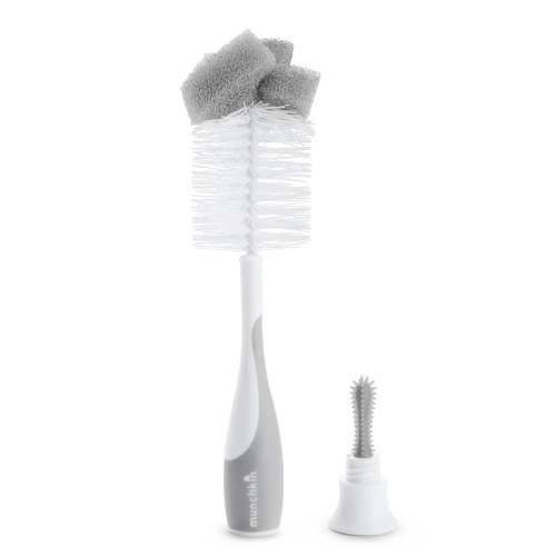 Brosse Éponge à Biberon 2 en 1 - Gris