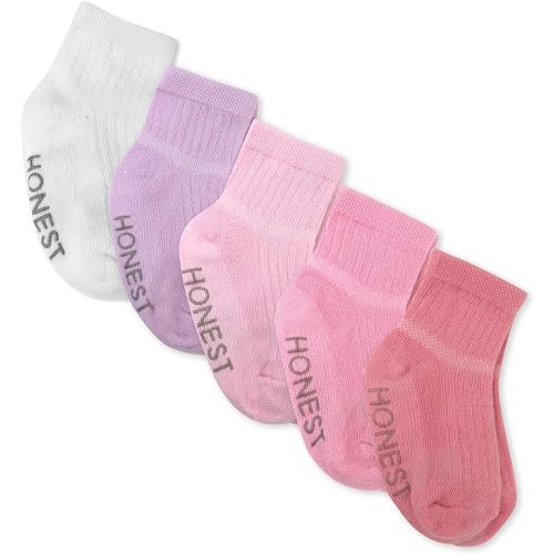 HonestBaby baby-girls Multipack Cozy Socks Sustainably Made for Infant, Newborn Baby, Toddler, Kids Boys, Girls