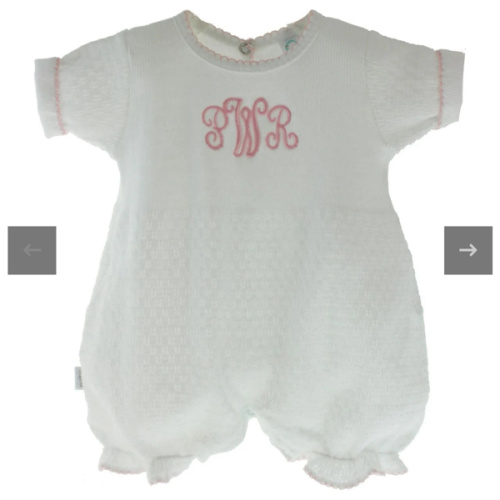NPaty Girls Romper Monogrammed Take Home Outfit - Hiccups Children's Boutique