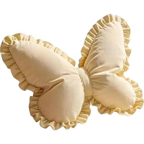 Amazon.com: CDJZDGD Soft Butterfly Throw Pillow with Insert, Yellow Plush Home Decor | Skin friendly lightweight cushion for couch sofa bed living room bedroom, cozy hug gift for women girls, soft velvety touch