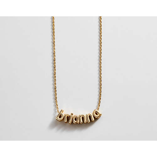 Bubble Letter Custom Necklace - Extra Small Bubble Letter