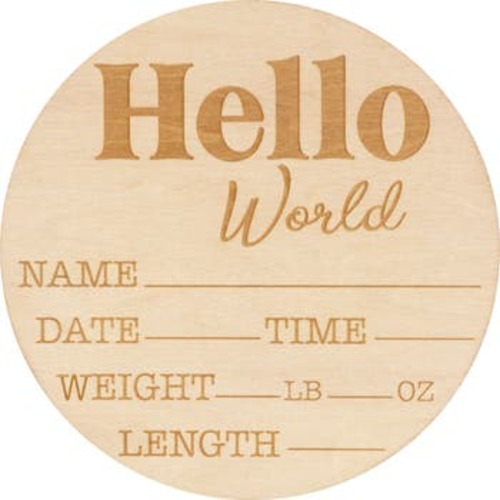 Wooden Milestone Birth Announcement Board