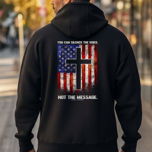 Hero Company Men's You Can Silence The Voice Black Premium Hoodie - Helps Pair Veterans With A Service Dog or Shelter Dog