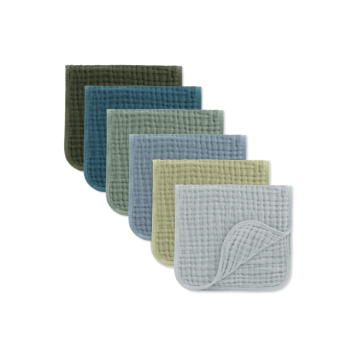 Muslin Burp Cloths - Pack of 6