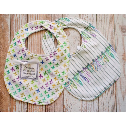 Mardi Gras Reversible Bib: 4 Choices to Pick From - Etsy