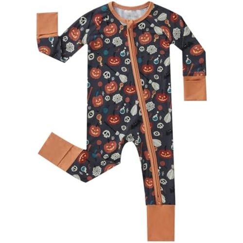pureborn Baby Infant Boys Girls Sleeper Snug Fit Viscose from Bamboo Pajamas 0-24 Months