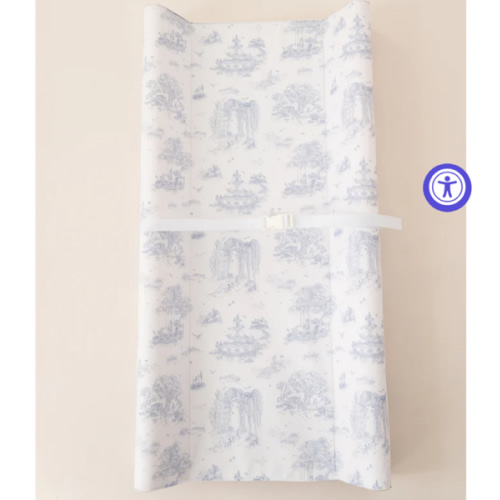 Spring Toile Blue Contour Change Pad | The Gilded Bird – The Gilded Bird US