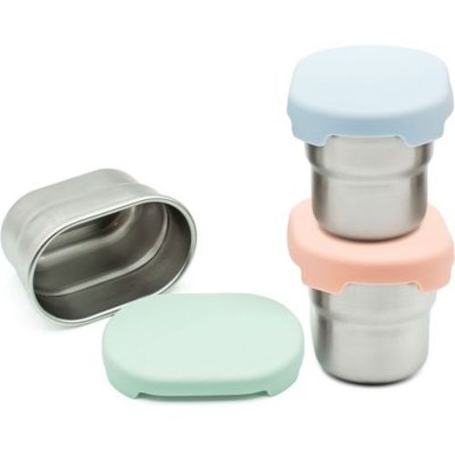 WeeSprout Stainless Steel Food Storage Containers – Set of 3 (3 oz, 6.10 oz, 12.85 oz)