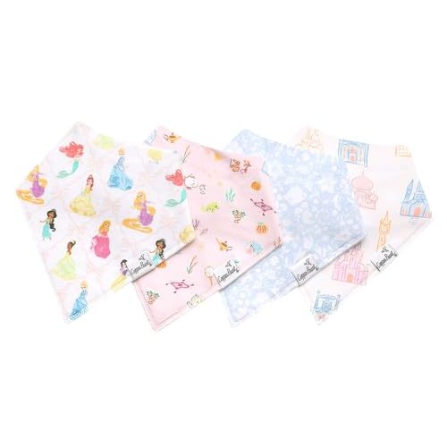Copper Pearl Baby Bandana Drool Bibs for Drooling and Teething 4 Pack Gift Set Disney Princess