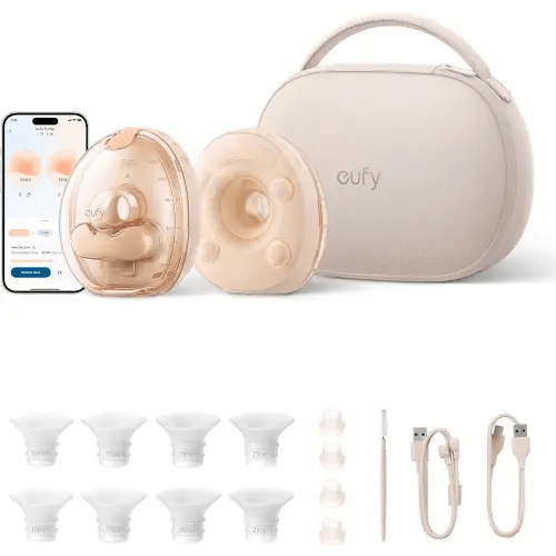 eufy Heated Massage Wearable Breast Pump S2 Pro, Charging Case
