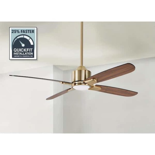 Chelia 56 in. Indoor Gold LED Ceiling Fan with Reversible Blades and Color Changing Technology