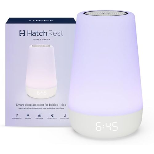 Amazon.com : Hatch Rest Baby Sound Machine, Night Light | 2nd Gen | Registry Essential, Sleep Trainer, Routine Builder, Time-to-Rise Alarm Clock, White Noise Soother, Nursery Stories, Toddler Kids Bedroom (Wi-Fi) : Baby