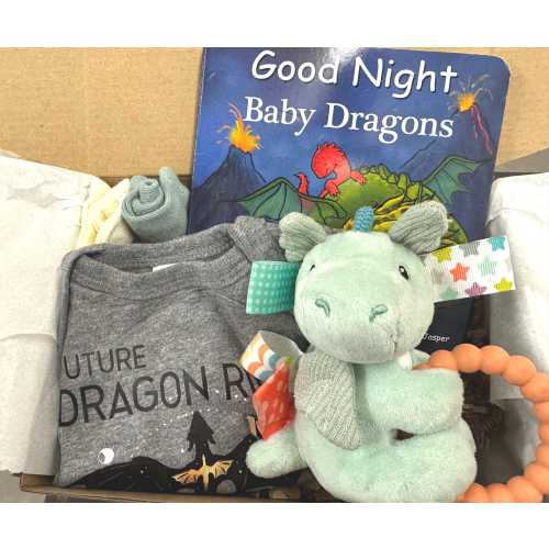 Future Dragon Rider Fourth Wing Baby Shower Gift Box Bodysuits and Socks | Nerdy Baby Gift Basket | Wingleader Merch Baby Gift