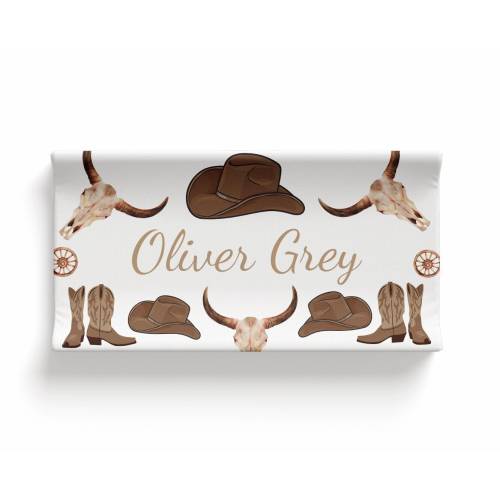 COWBOY Changing Pad Cover - Personalized Baby Bedding Western Car Seat Cover - Crib Bedding Nursery Bedding Name Crib Sheet Baby Shower Gift