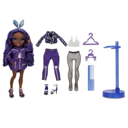 Rainbow High Krystal Bailey – Indigo Fashion Doll with 2 Complete Mix & Match Outfits and Doll Accessories