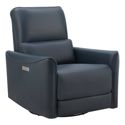 Santo Top Grain Genuine Leather Swivel Power Recliner