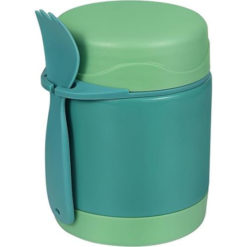 10oz Soup Thermo for Hot Food Kids,Lunch Thermo Kids Food Jar with Spoon Hot Insulated Food Containers,Leak Proof Stainless Steel Wide Mouth Lunch Food Thermo Jar for School(Mint-Green)