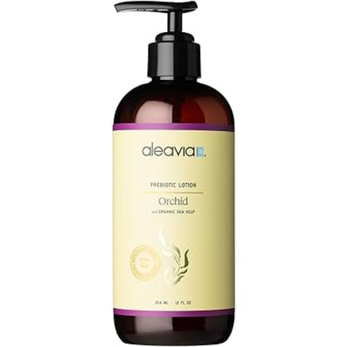 Aleavia Orchid Prebiotic Body Lotion – Lightly Scented, All-Natural Moisturizing Body Lotion with Organic Essential Oils for Soft, Smooth Skin – 12 Oz