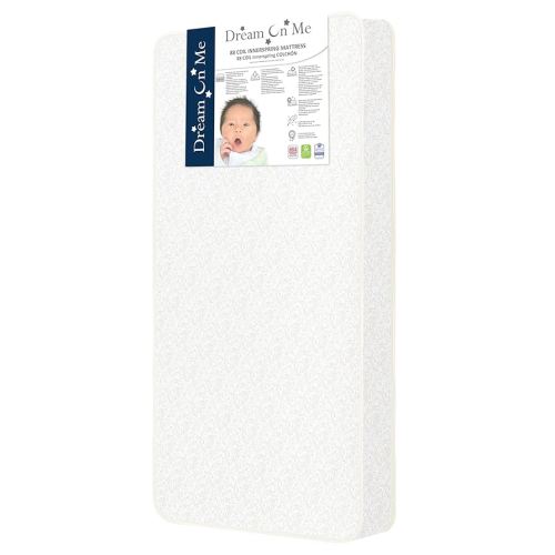 Dream On Me Twilight 5” Crib & Toddler Bed Mattress, Platinum, 88 Coil Innerspring Support, Waterproof & Stain-Resistant Removable Vinyl Cover, Greenguard Gold & JPMA Certified, Made in USA