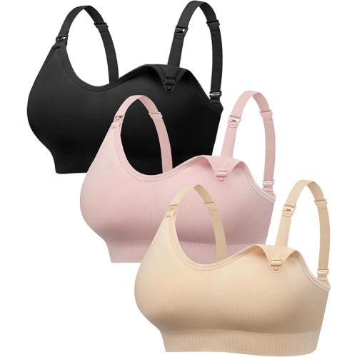 Angelhood Nursing Bras for Breastfeeding & Sleep, Seamless Maternity Bra