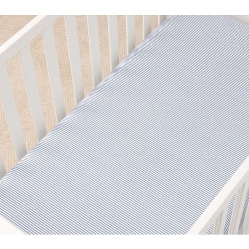Oxford Stripe Organic Cot Fitted Sheet | Pottery Barn Kids Australia