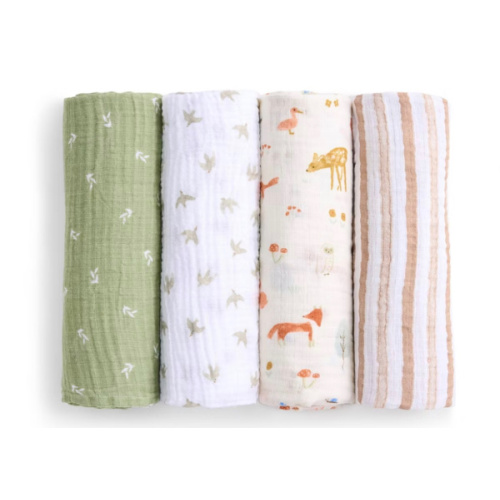 aden + anais essentials 4pk Cotton Muslin Swaddle Blankets