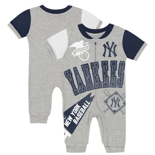 Infant New York Yankees Outerstuff Gray Hitter Up Full-Zip Jumper