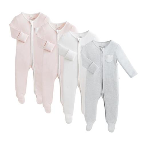 Zip-Up Sleep & Play One Piece 4-Pack | MORI