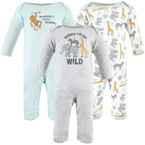 Hudson Baby Unisex Baby Cotton Coveralls, Little Monkey