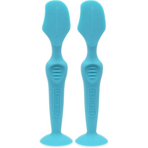 Nuby Dr. Talbots Silicone Diaper Cream Brush with Suction Base, Aqua (Pack of 2)