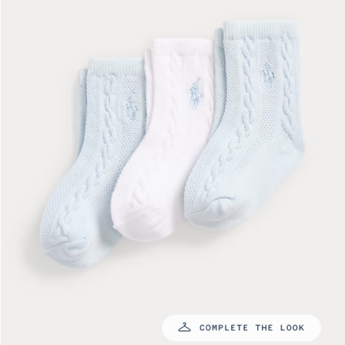 Cable-Knit Ankle Sock 3-Pack