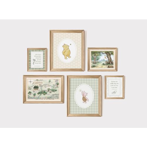 6 Cottagecore Winnie The Pooh Nursery Wall Art Prints, Classic Winnie The Pooh Baby Shower Gift Nursery Decor,Winnie The Pooh Nursery Prints