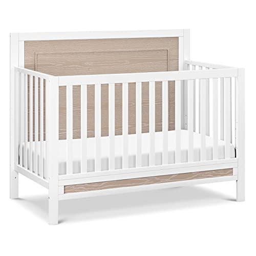 Carter's by Davinci Radley 4-in-1 Convertible Crib in White & Coastwood, Greenguard Gold Certified