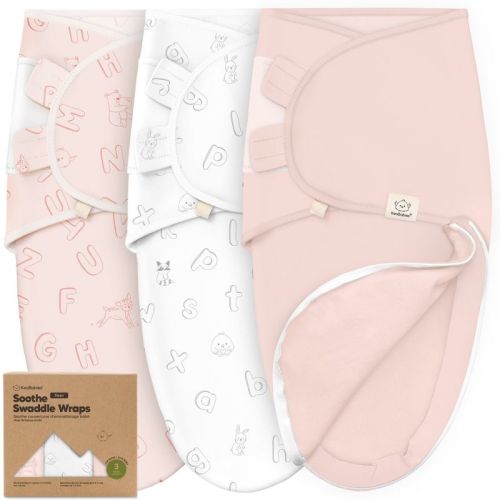 KeaBabies 3pk Soothe Zippy Baby Swaddle Wrap 0-6 Months, Newborn Sleep Sacks, Zipper Swaddles, Wearable Swaddle Blanket