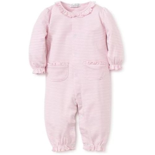 Kissy Kissy Baby Girls 100% Pima Cotton Simple Stripes Playsuit Footie, Newborn to 24 Months