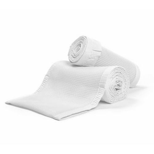BreathableBaby Breathable Mesh Crib Liner - Deluxe Ruffle Collection - White