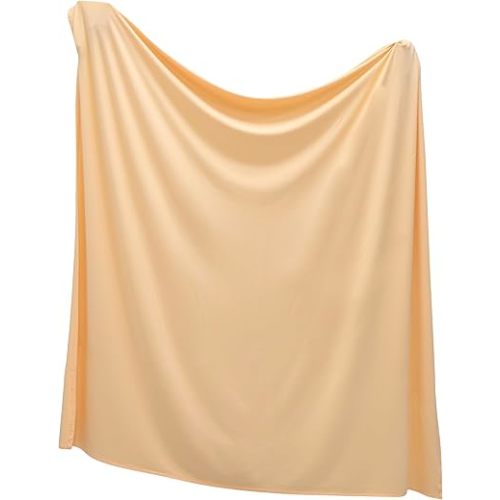 Baby Swaddle Blanket 46x46in – Soft Breathable Lightweight Stretchy Receiving Blanket for Unisex Newborn, Peach Fuzz