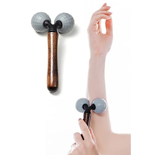 Relax Massage Roller - Body Massage Tools Myofascial Trigger Points Reduce Muscle Soreness Tightness Leg Cramps for Circulation, Stress, Arthritis and Hand Pain Relief & Recovery (Grey)