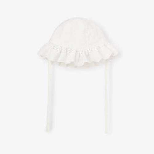 Eyelet Lace Ruffle Sunhat – Elegant Baby