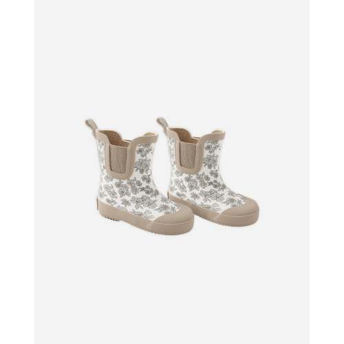 Rain Boots Blue Floral