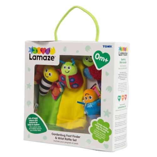 Lamaze Gardenbug - Baby Foot Finder Socks & Wrist Rattle Set - Sensory Development Toys - Newborn Baby Essentials