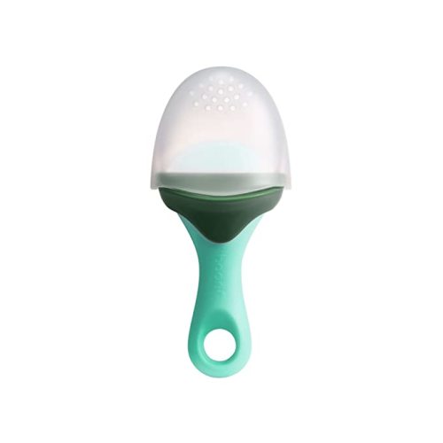 Boon Pulp Silicone Baby Fruit Feeder - Soft Silicone Baby Feeding - Fruit and Vegetable Baby Led Weaning Supplies - Baby Feeding Essentials - Green/Mint - 1 Count