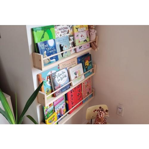 Nursery Bookshelf, Furniture Grade Natural Wood, "flip-able" Floating Shelf, Small Space Shelf, Shipping Included, Hardware Included - Etsy