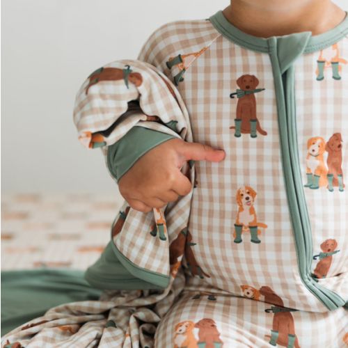 Green Pup Friends Zipper Romper – In My Jammers