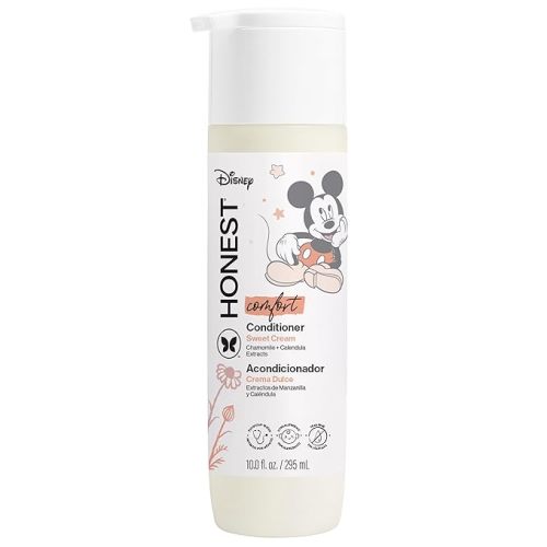 The Honest Company Silicone-Free Conditioner Gentle Enough for Baby Dermatologist Tested Tear Free Hypoallergenic Disney’s Mickey Mouse Comfort Sweet Cream 10 fl oz