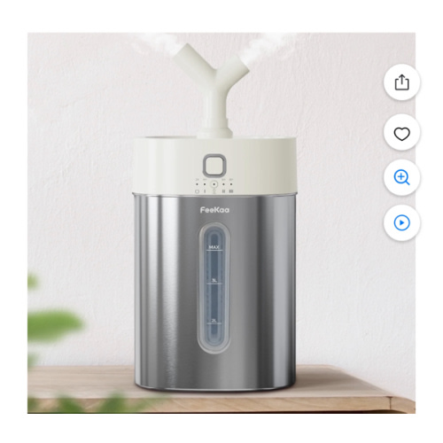 Stainless Steel Cool Mist Humidifier, 4L/1Gal Easy Clean, Dishwasher Safe, Quiet Humidifier for Bedroom, Baby Nursery, Rooms, up to 500 Sq ft