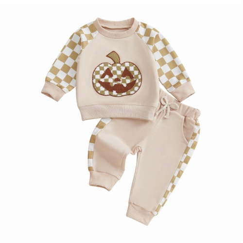 Zshosam Baby Boy Clothes Winter Sets Toddler Baby Boy Fall Clothes Long Sleeve Print Sweatshirt Pants Set Cute Winter Outfits,Beige 3-6 Months